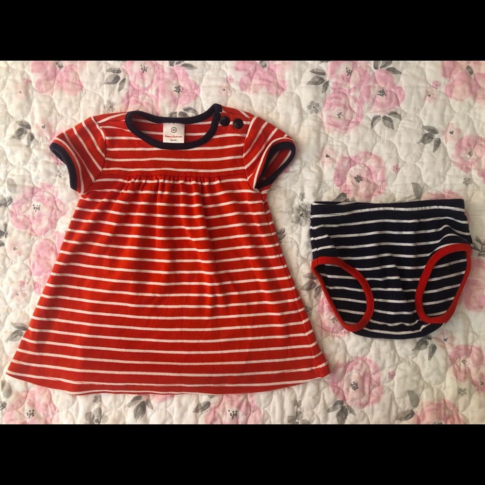 Hannah Andersson Infant Girl Dress and Bloomers